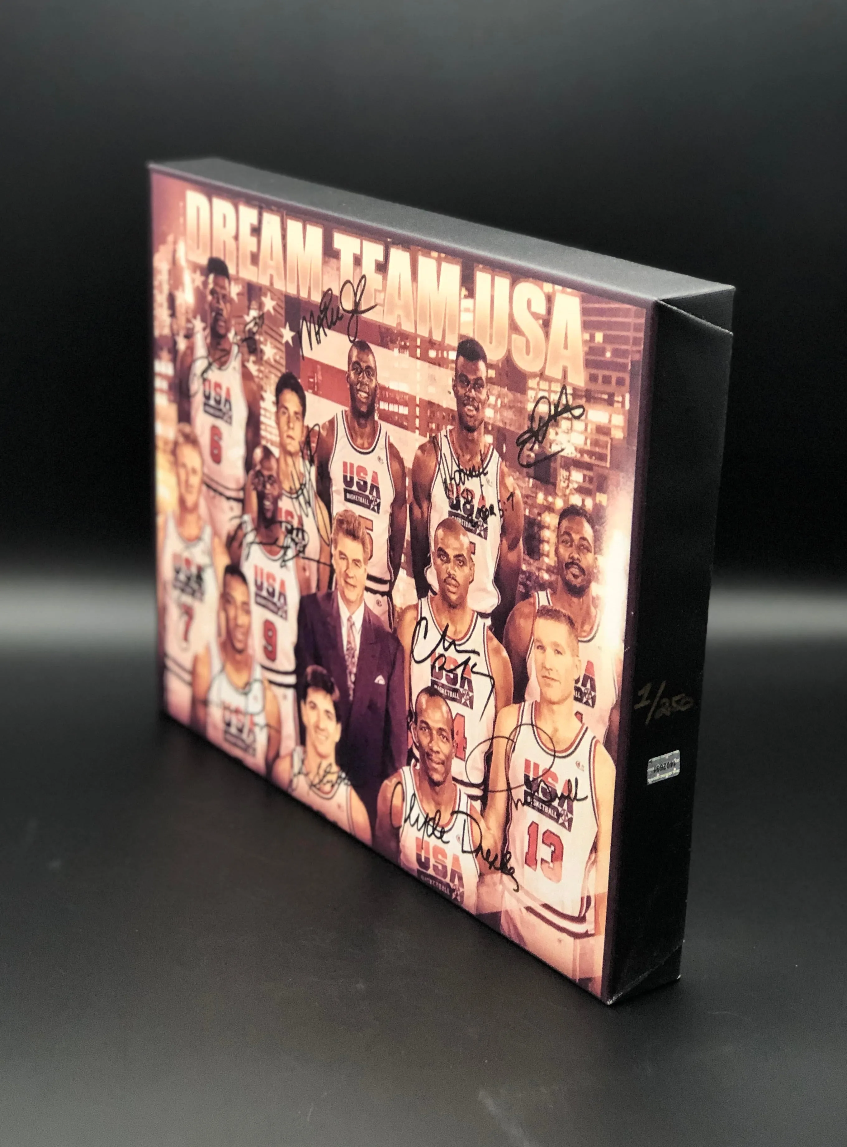 1992 Dream Team USA Facsimile Autograph 11x14 Canvas Print Wall Art
