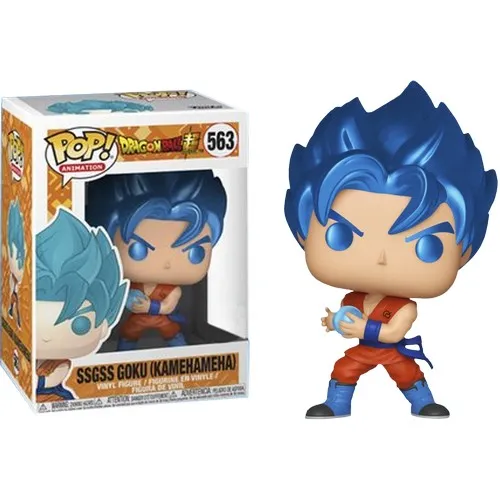Anime : Dragon Ball Z - SSGSS Goku Kamehameha Metallic #563 Pop Vinyl Funko Exclusive