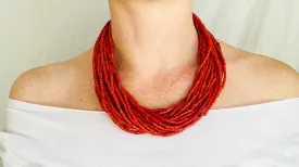 Antique Nagaland Multi-Strand Necklace Collectible. Naga