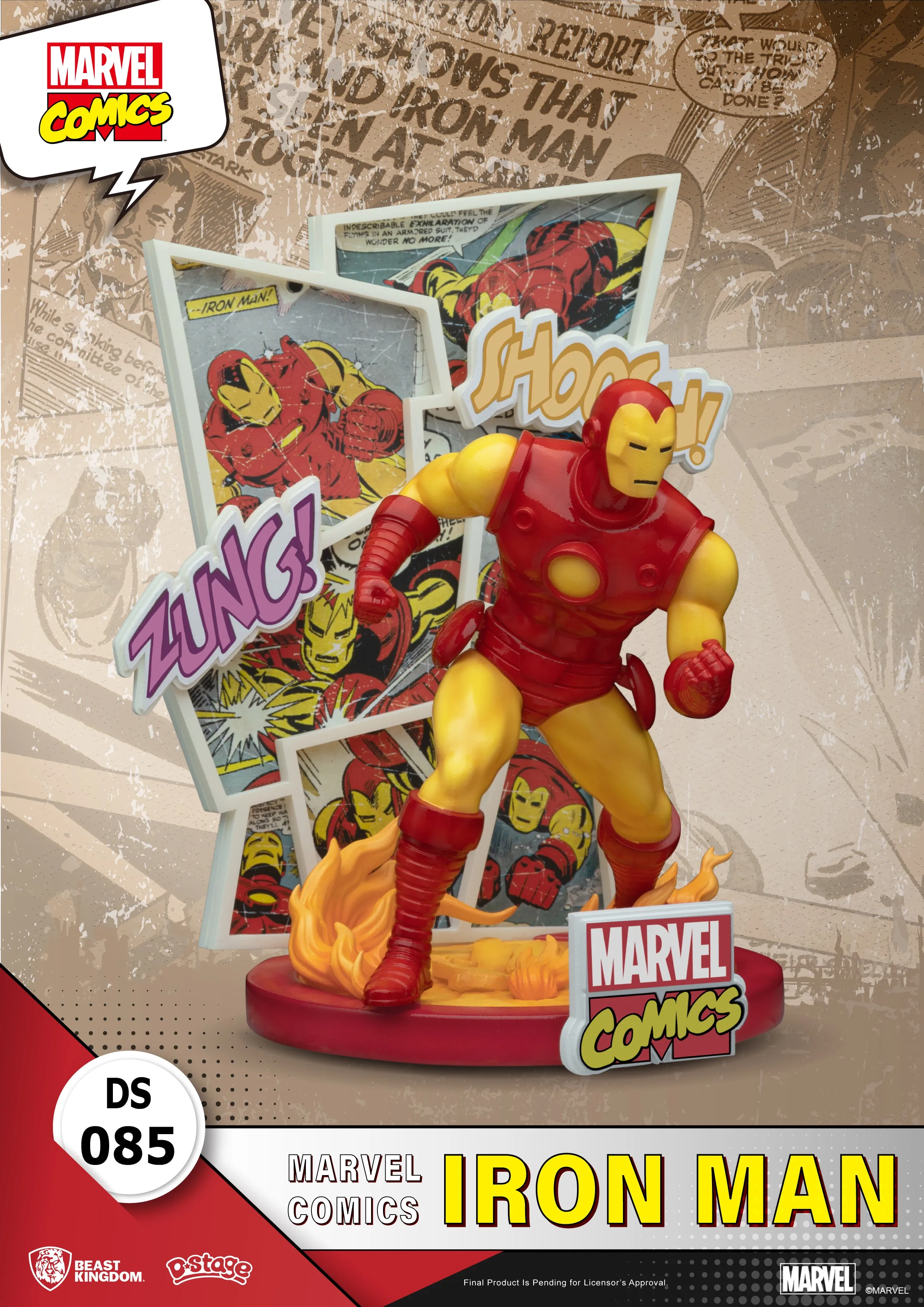 Beast Kingdom DS-085 Marvel Comics Iron Man Diorama Stage D-Stage Figure Statue