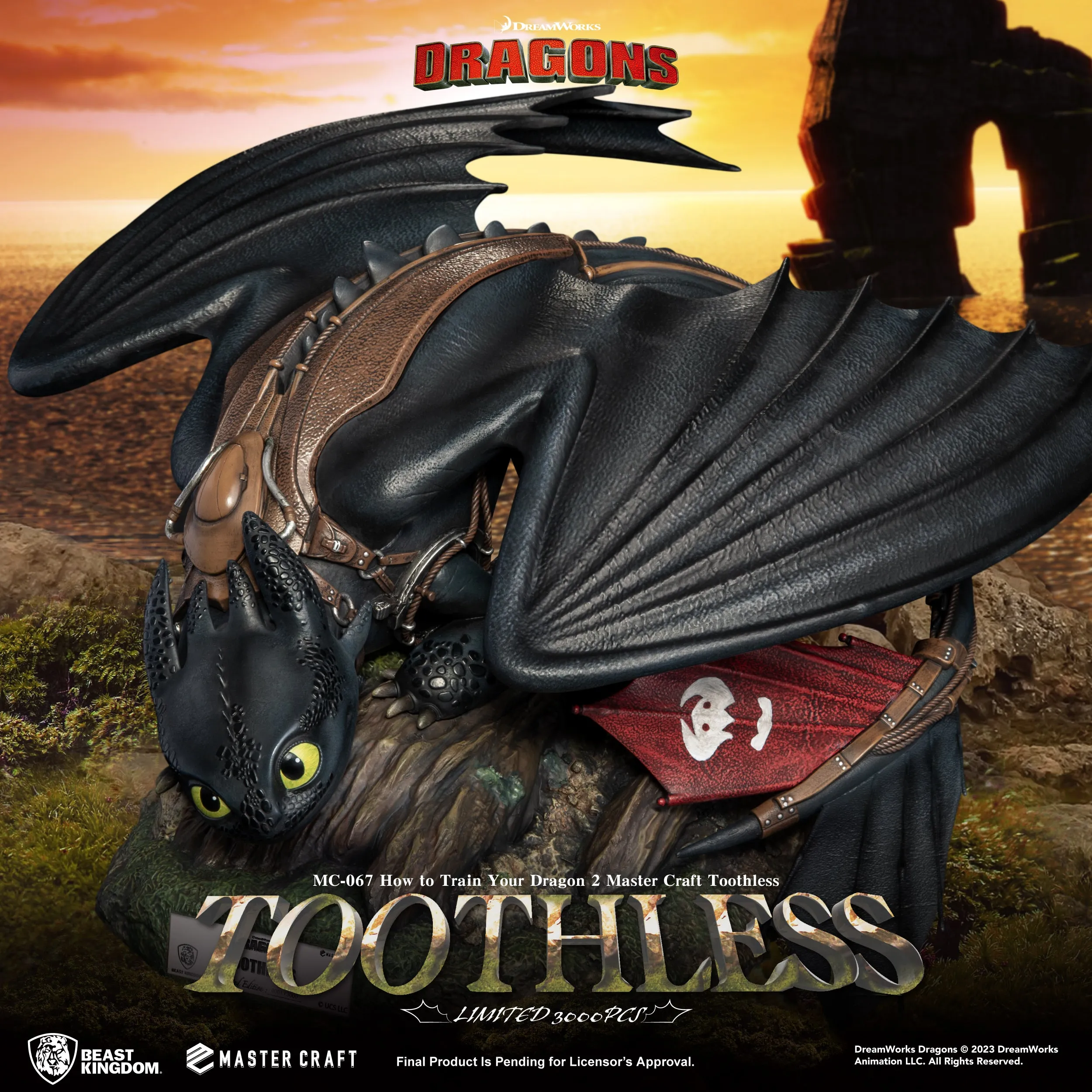 Beast Kingdom MC-067 How to Train Your Dragon 2 Master Craft Toothless 1:4 Scale Master Craft Figure Statue