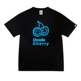 BIG DOODLE CHERRY T-SHIRTS KH (BLACK)