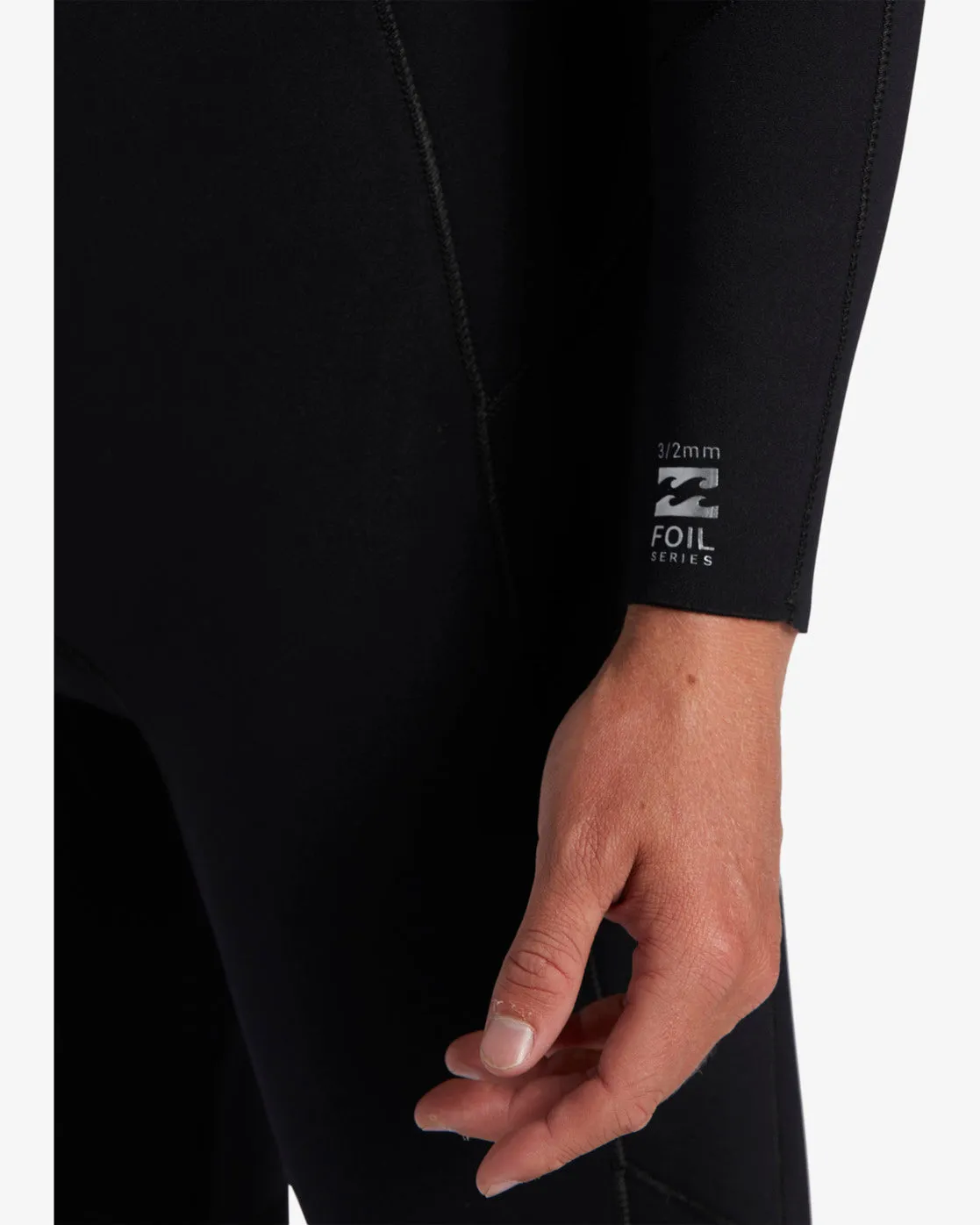 Billabong Men's Foil 3/2mm Chest Zip Wetsuit Black ABYW100243-BLK