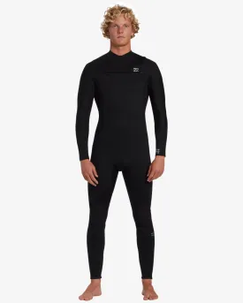 Billabong Men's Foil 4/3mm Chest Zip Wetsuit Black ABYW100244-BLK