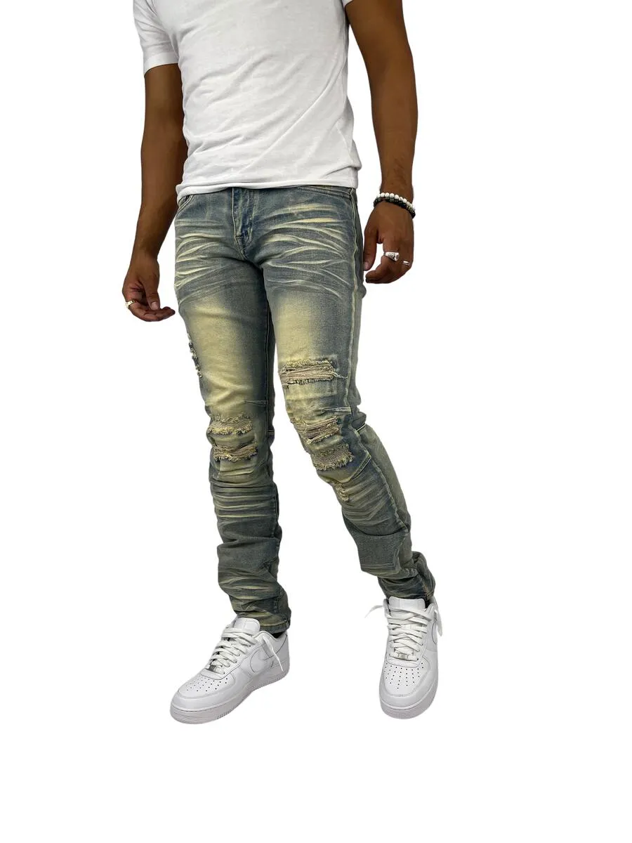 Blind Trust - Rip & Repair Jeans - Light Tint (BTP21082)