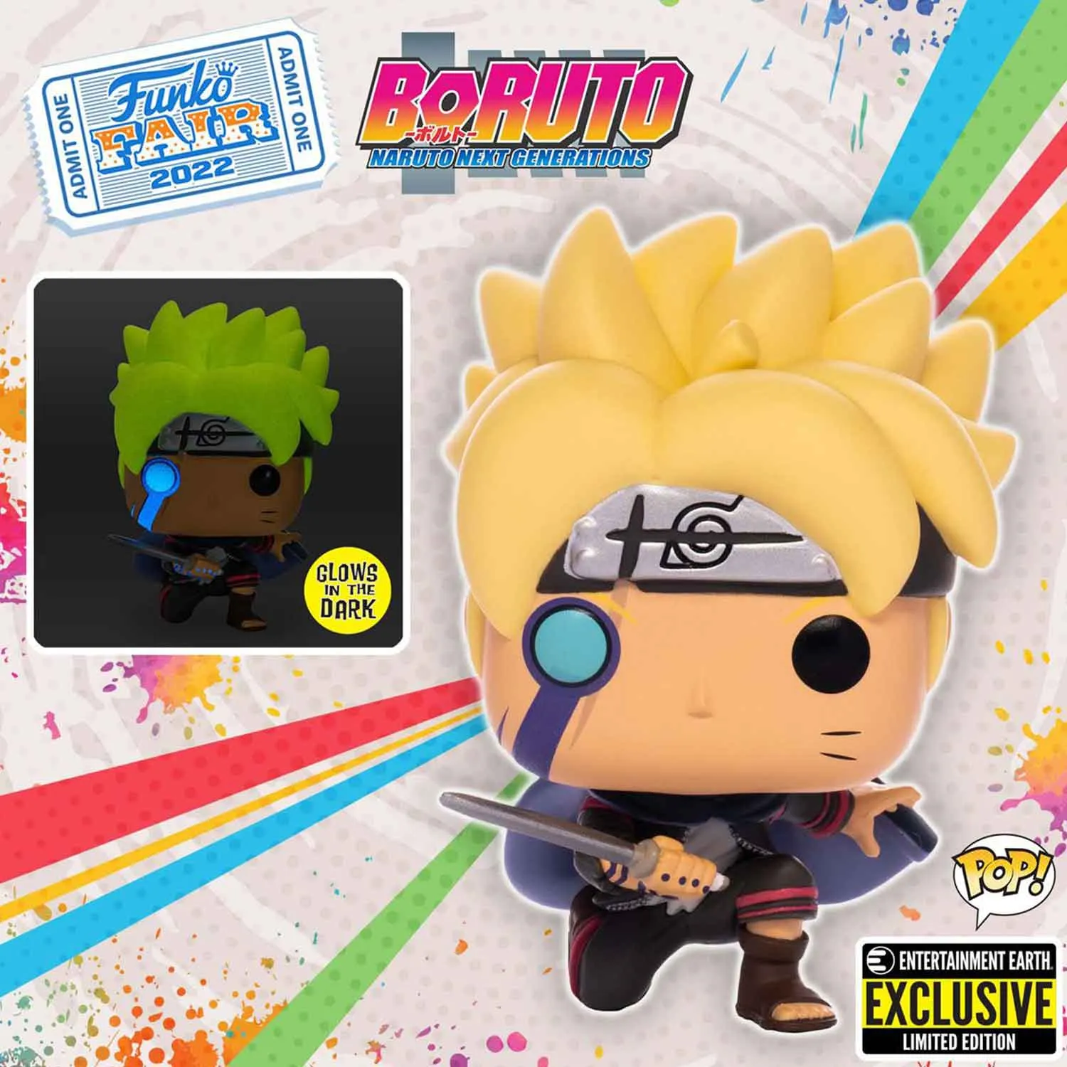 Boruto: Naruto Next Generations Boruto Glow In The Dark Funko Pop! #1035 Anime Figure