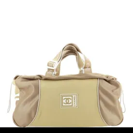 Chanel Beige Nylon Duffle CC Sport Line
