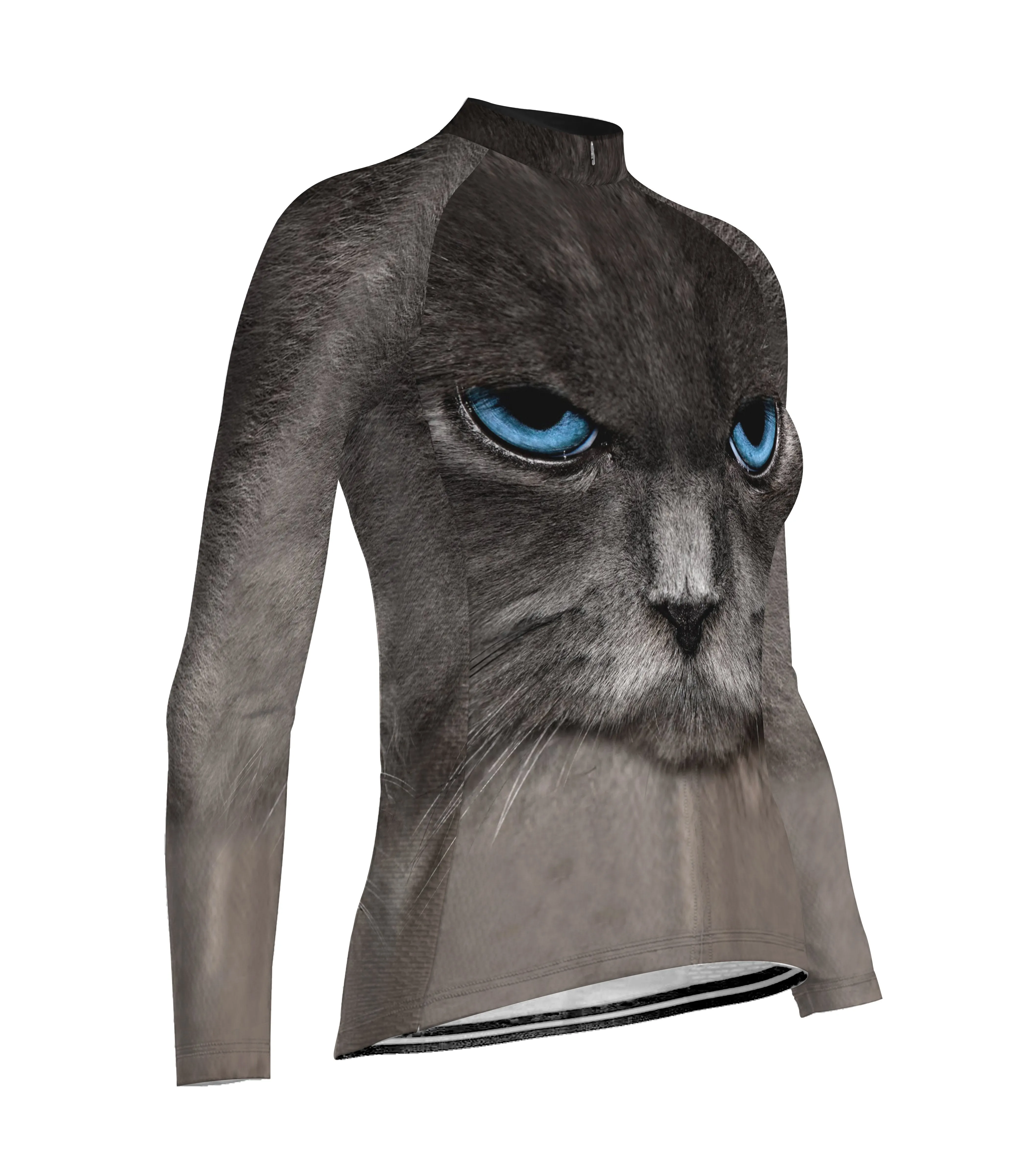 Colorful Cat Long Sleeve Cycling Jersey for Women