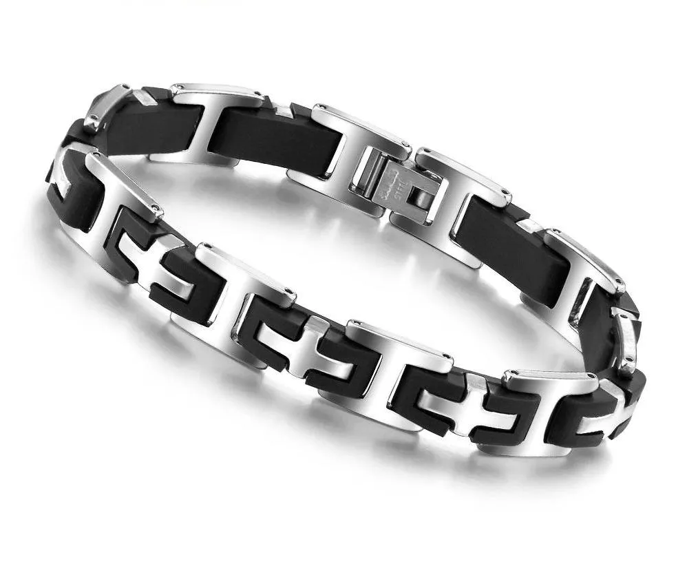 Cross Action Stainless Steel Bracelet