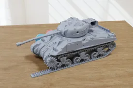 Destroyed Sherman Firefly VC - 3D Printed Miniature Wargaming Combat Vehicle - 28mm / 20mm / 15mm Scale