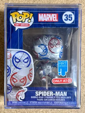 Funko Pop! Marvel Spider-Man #35 Art Series Target Vaulted Exclusive In Hard Stack