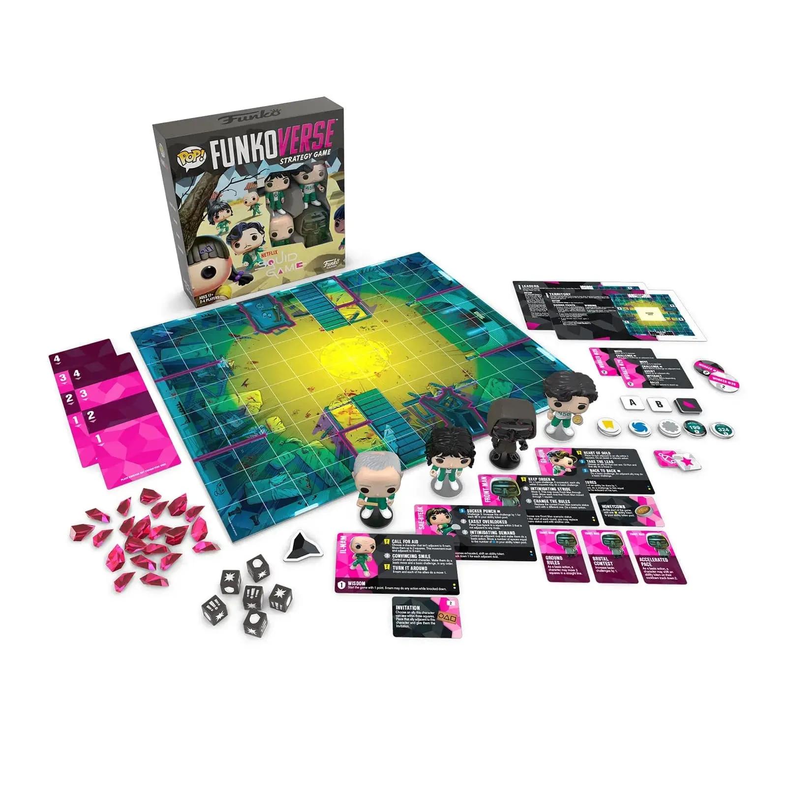 Funkoverse Strategy Game Squid Game 100 4 Figure Pack Age 17 