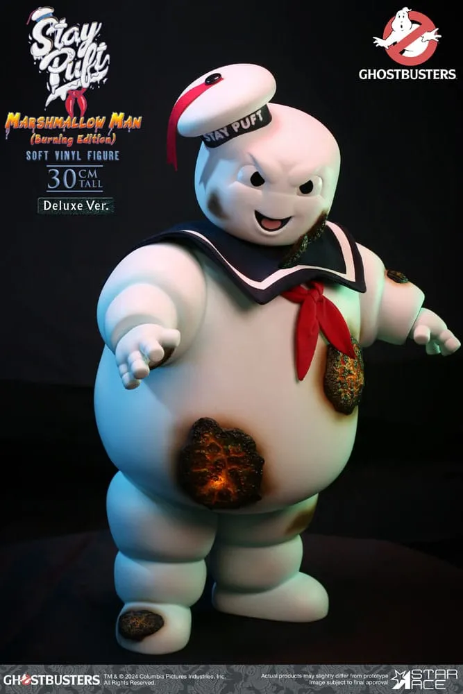 Ghostbusters Soft Vinyl Statue Stay Puft Marshmallow Man Burnign Edition Deluxe Version 30 Cm
