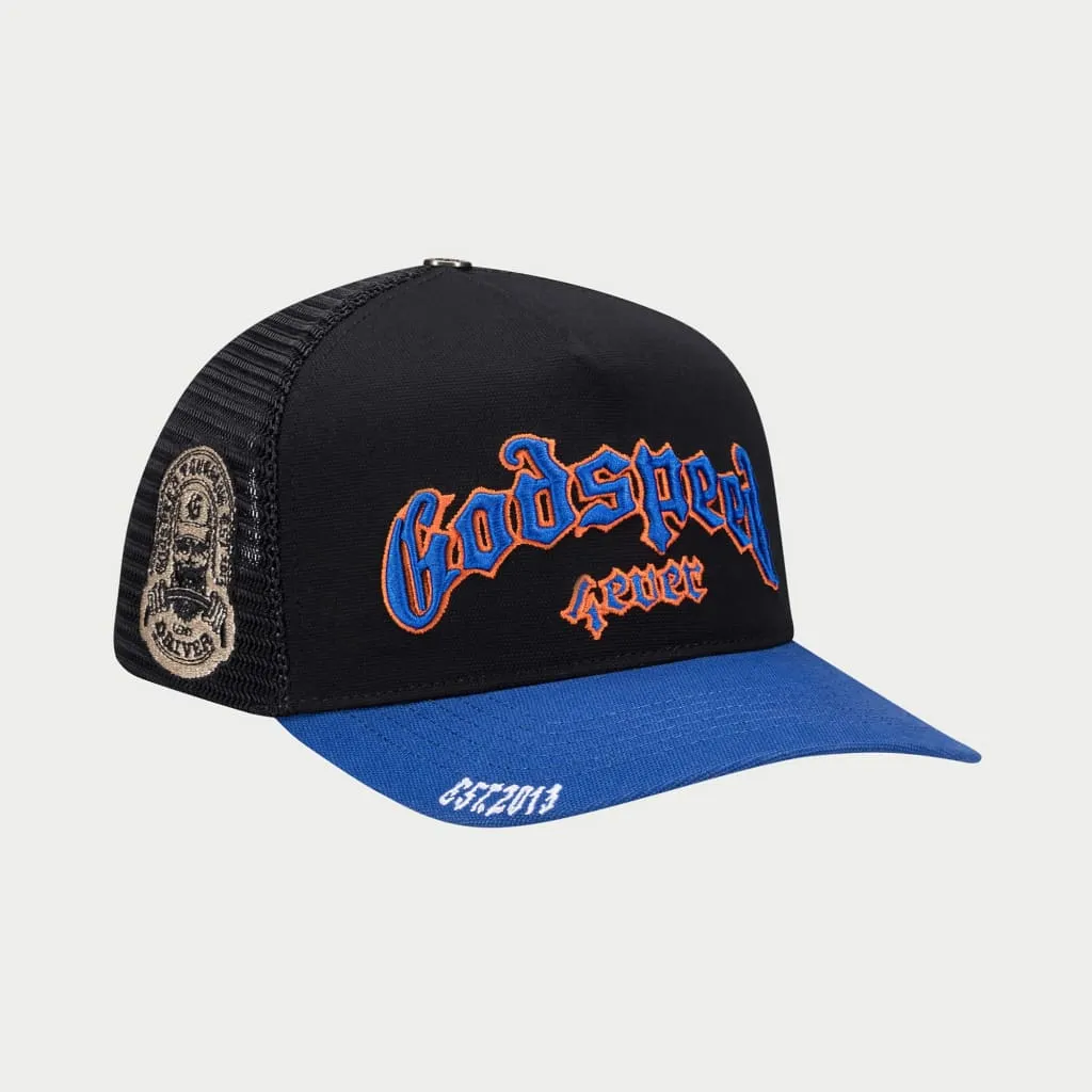 GS Forever Trucker Hat (Black/Blue/Orange) - GSFRTHTBLKBLOR
