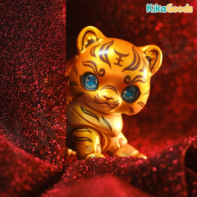 Inscribed Bronze Tiger Tally Gold Fuzai Limited Action Figure