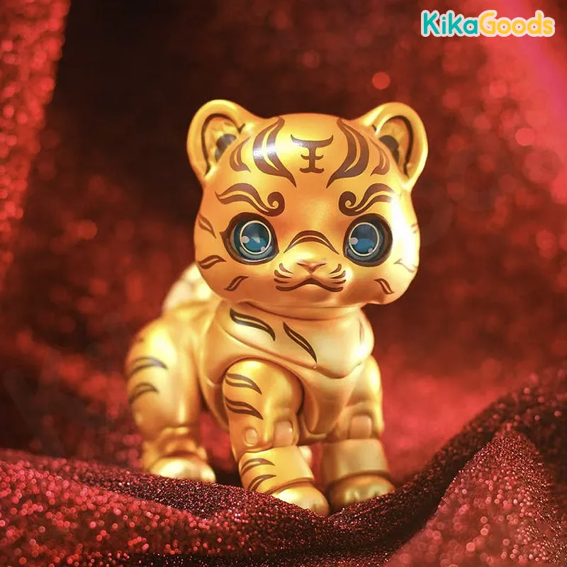 Inscribed Bronze Tiger Tally Gold Fuzai Limited Action Figure