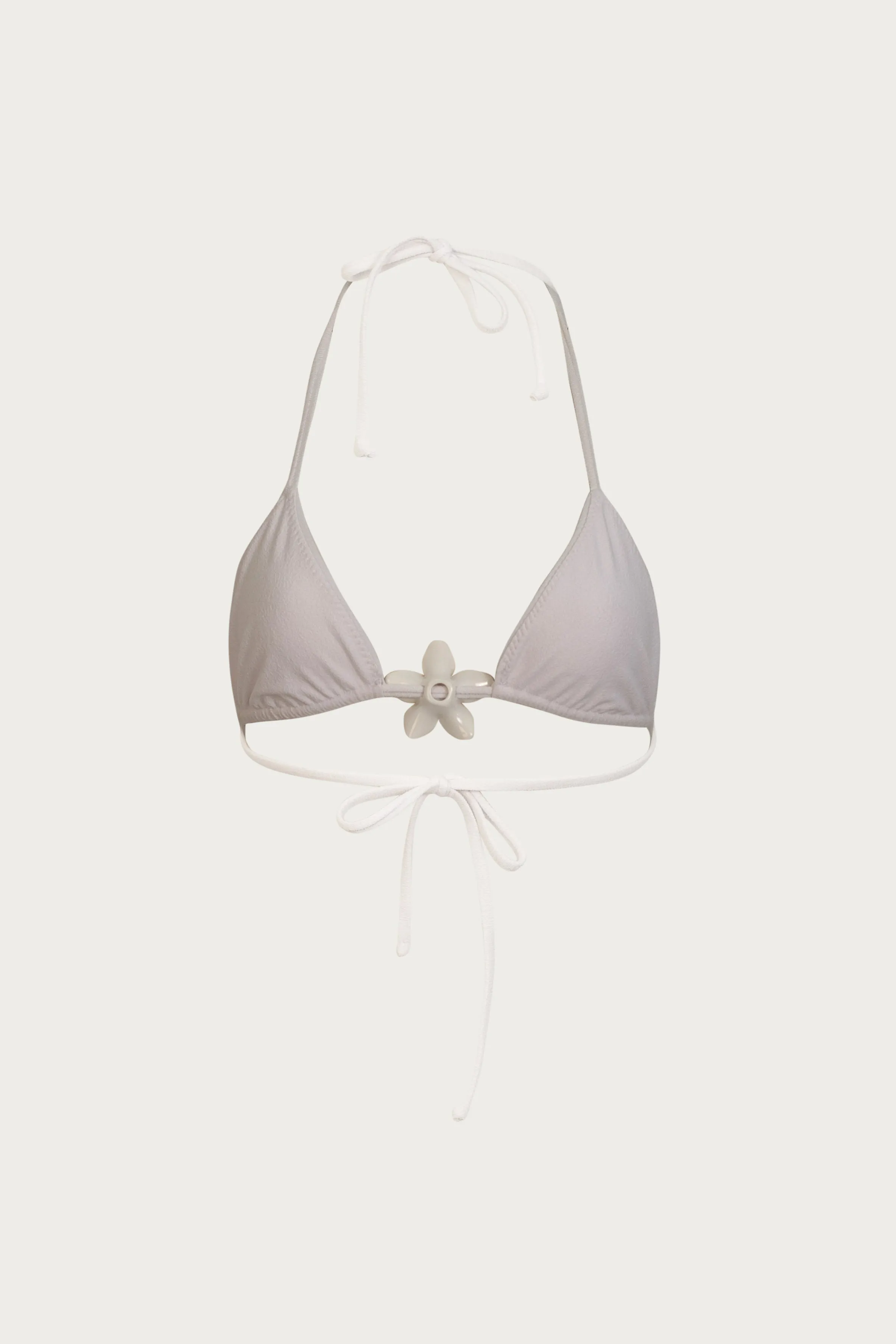 Island Triangle Top (Faux Suede White)