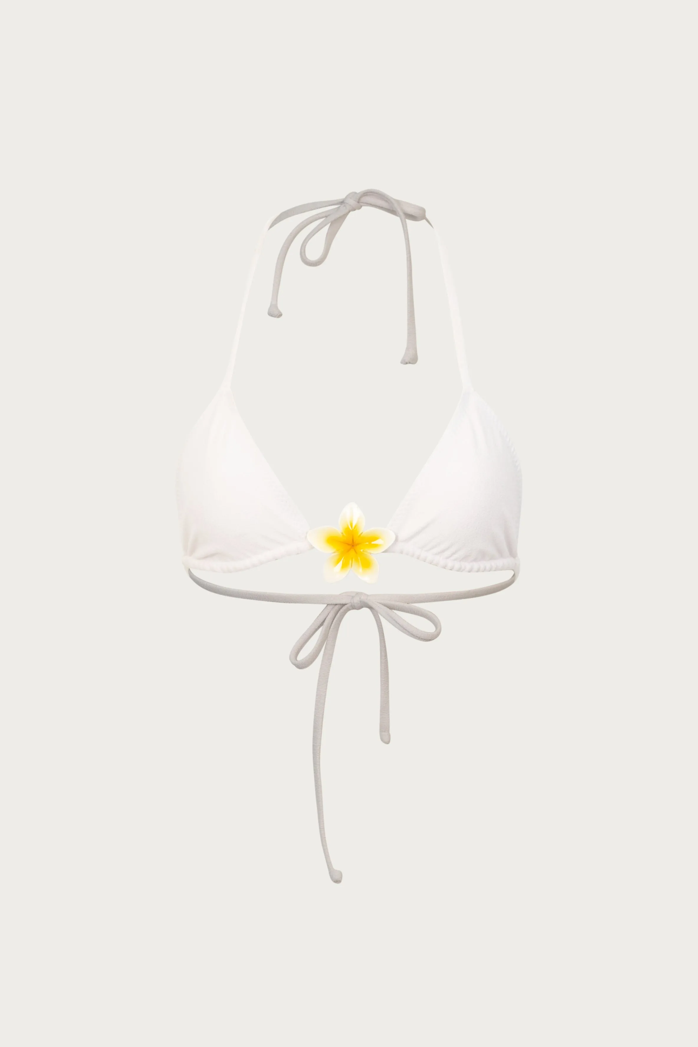 Island Triangle Top (Faux Suede White)