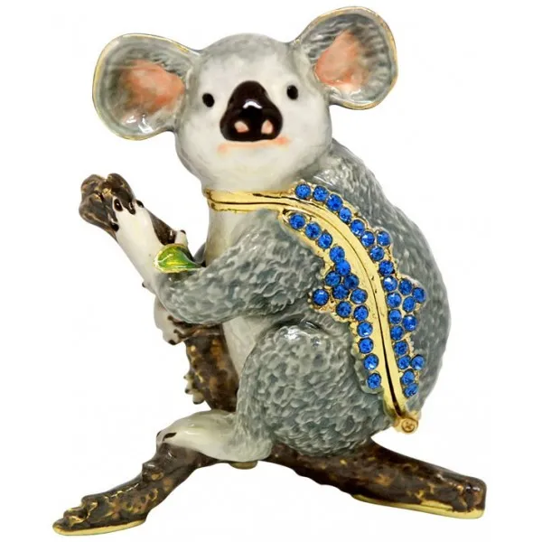 Jewelled Koala Trinket Box
