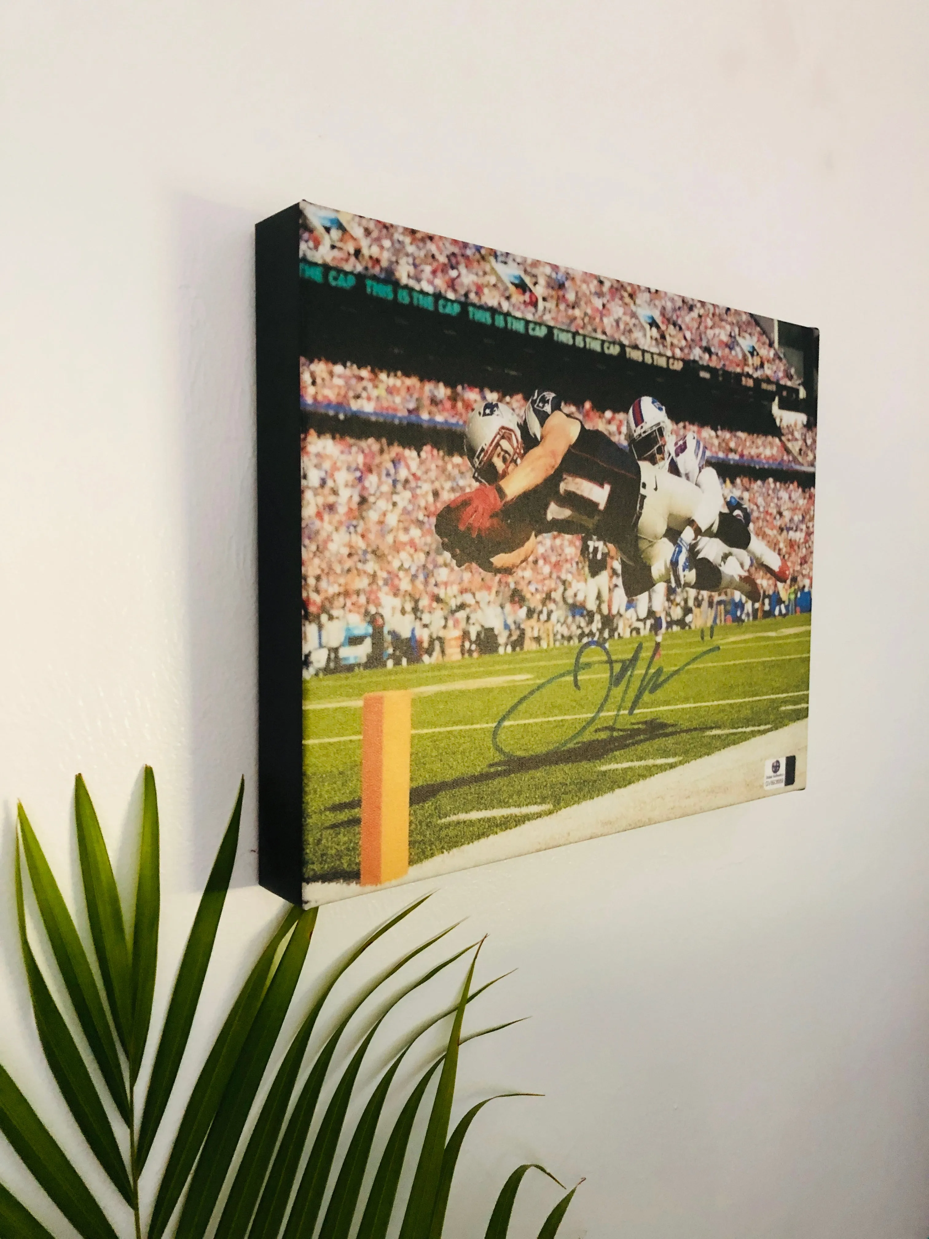 Julian Edelman New England Patriots Facsimile Autograph 11x14 Canvas Wall Art