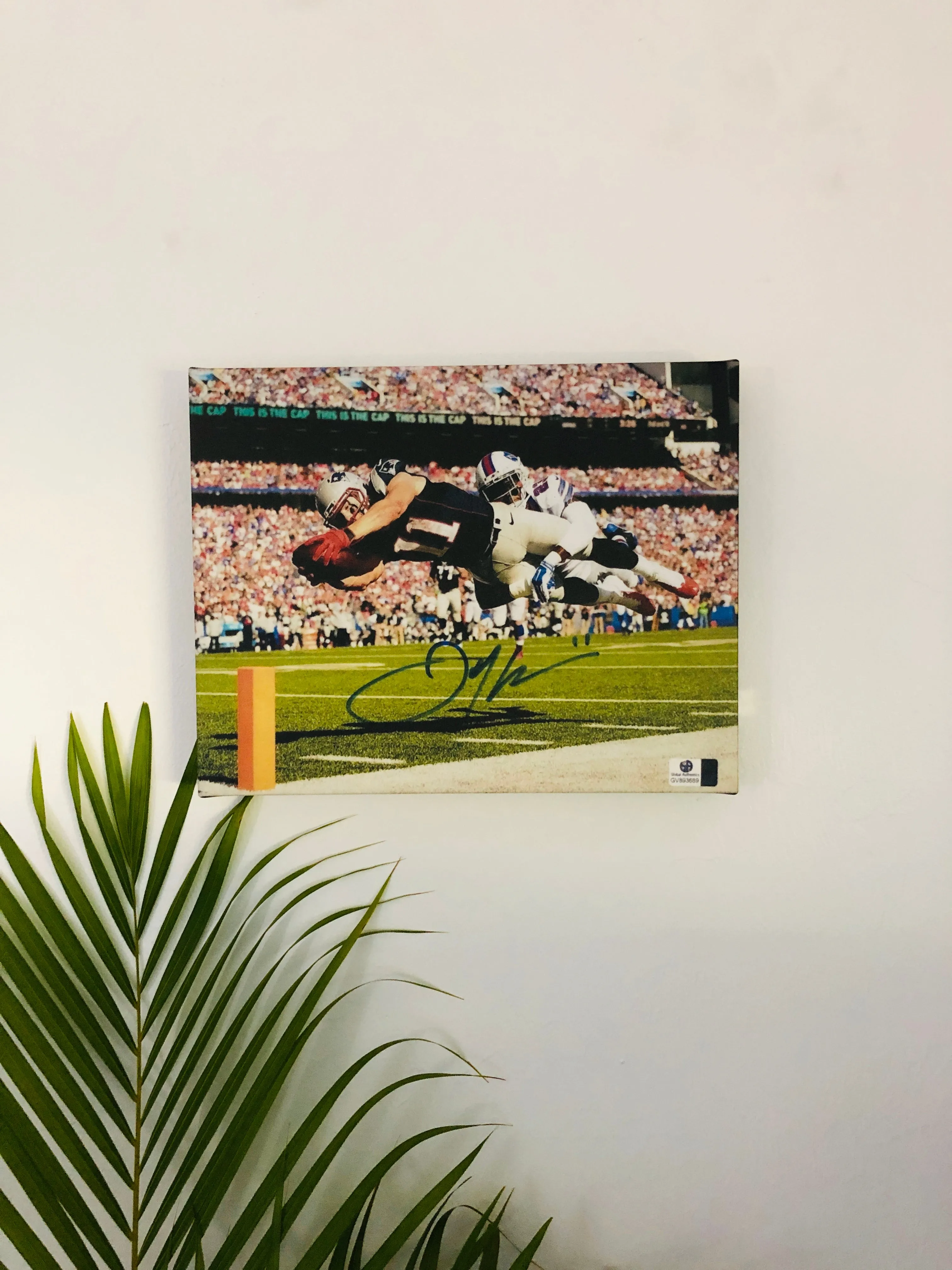 Julian Edelman New England Patriots Facsimile Autograph 11x14 Canvas Wall Art