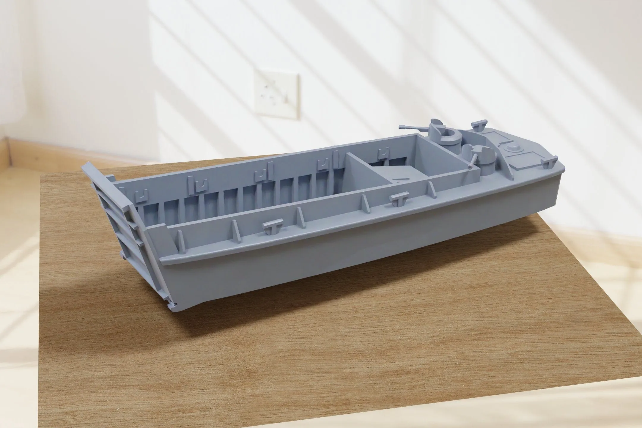 LCVP Higgins Infantry Landing Boat - 3D Resin Printed 28mm / 20mm / 15mm Miniature Tabletop Wargaming Combat Vehicle