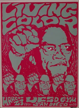 Living Color 1991 San Diego CA Handbill Silkscreen Print by Frank Kozik
