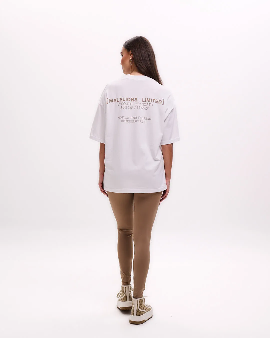 Malelions Women Limited Oversized T-Shirt | White