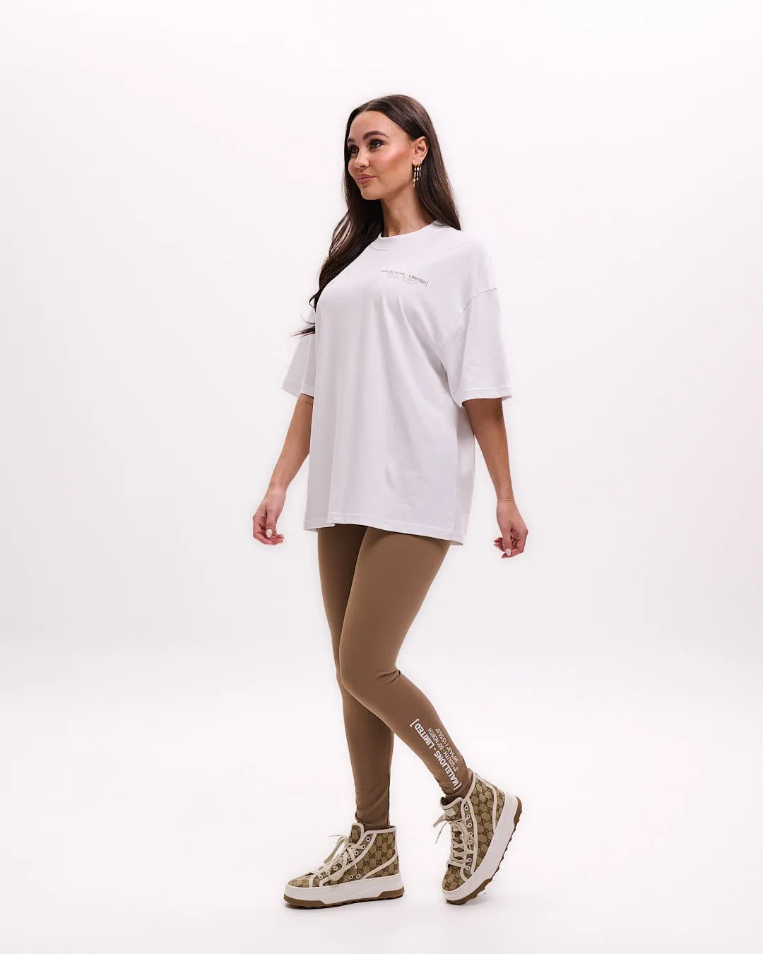 Malelions Women Limited Oversized T-Shirt | White