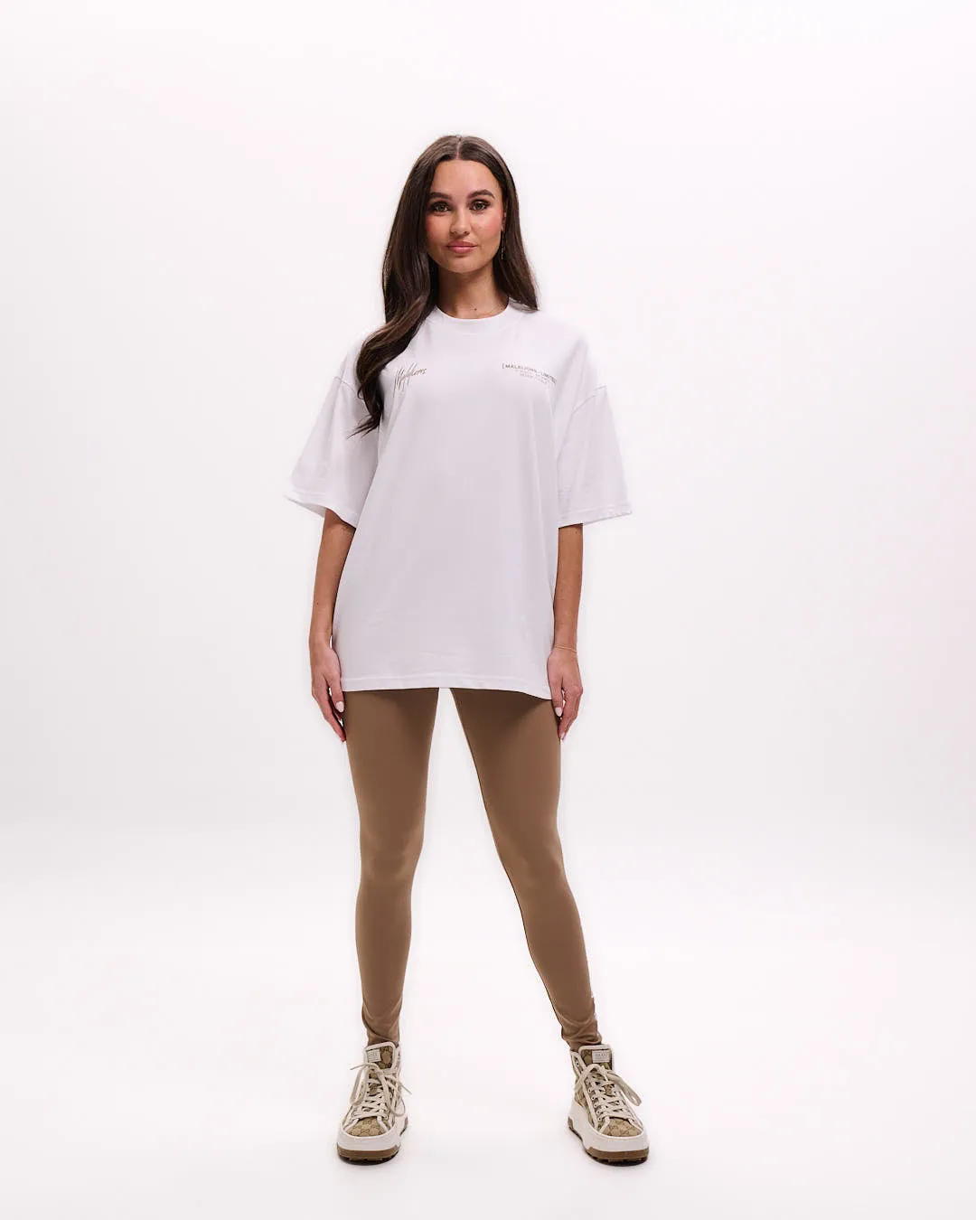 Malelions Women Limited Oversized T-Shirt | White