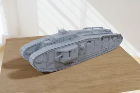 Mark VIII Liberty (USA  British) Tank - 3D Printed Miniature Wargaming Combat Vehicle - 28mm / 20mm / 15mm Scale