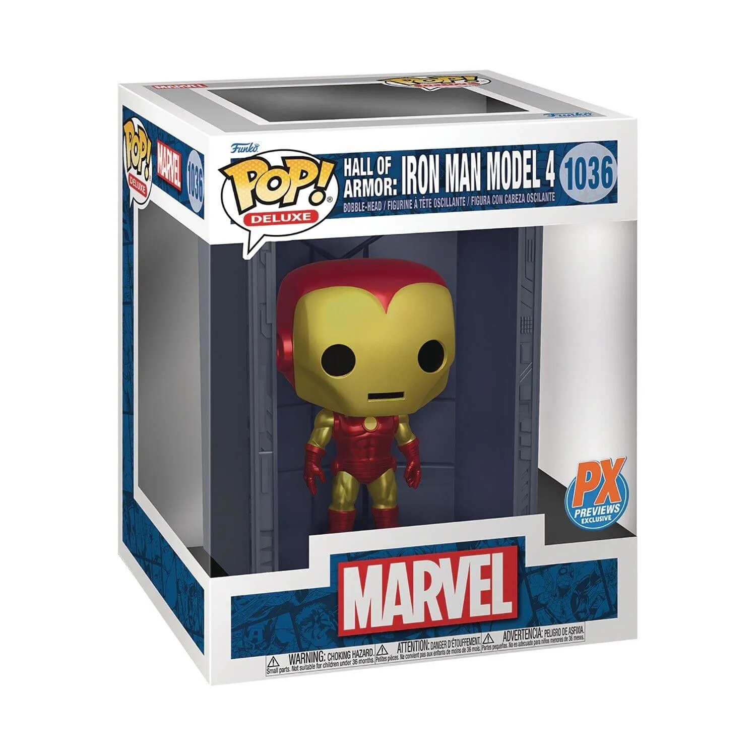 Marvel Exclusive Funko POP Deluxe | Hall of Armor Iron Man Model 4