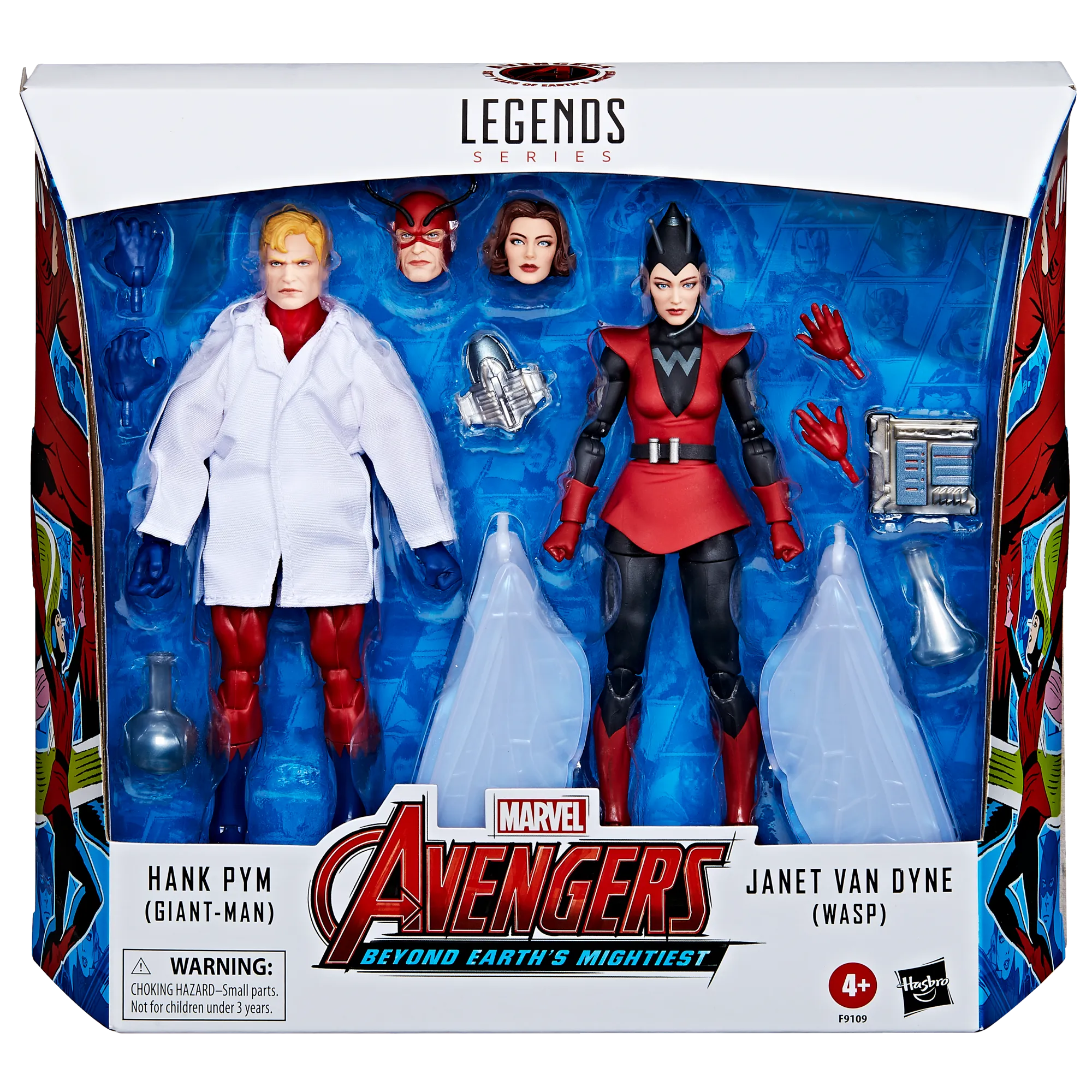 Marvel Legends Series Hank Pym (Giant-Man) & Janet Van Dyne (Wasp) Figures