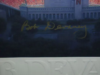 NEBRASKA HUSKERS Bob Devaney Autographed Print  24X35