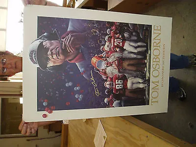 NEBRASKA HUSKERS Bob Devaney Tom Osborne Autographed Prints 24X35 matching set