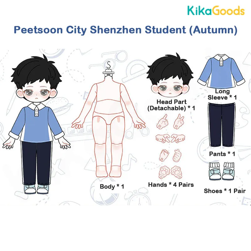 Peetsoon City Shenzhen Student 1/12 BJD Limited Action Figure