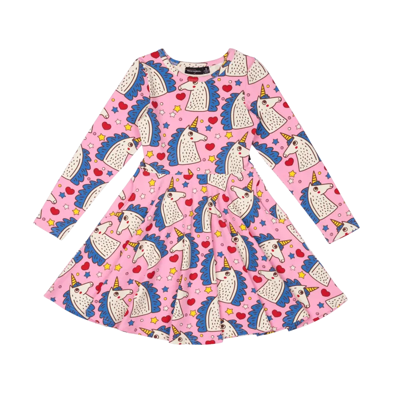 Rock Your Baby Unicorn Magic Waisted Dress