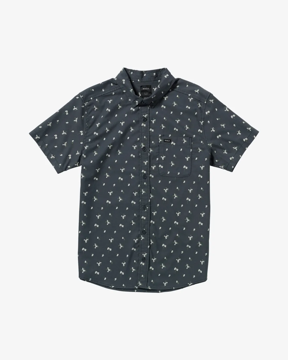 RVCA Men's Thatll Do Print Short Sleeve Shirt Navy AVYWT00474_NVY