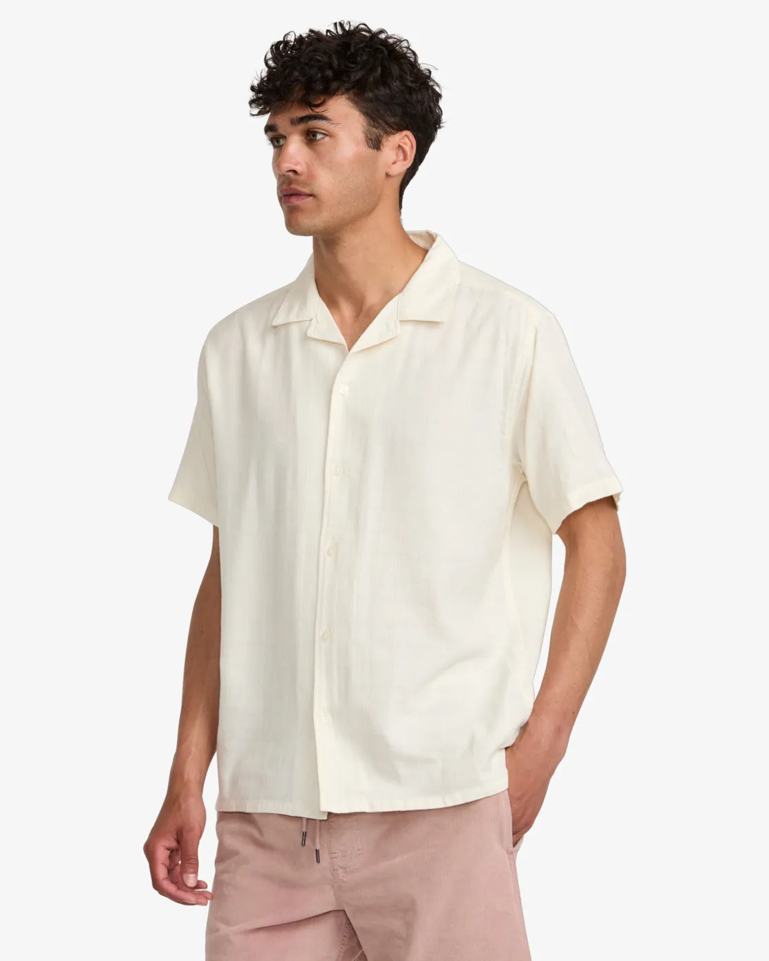 RVCA Men's Vacancy Shirt Ceramic 23A041503_CER