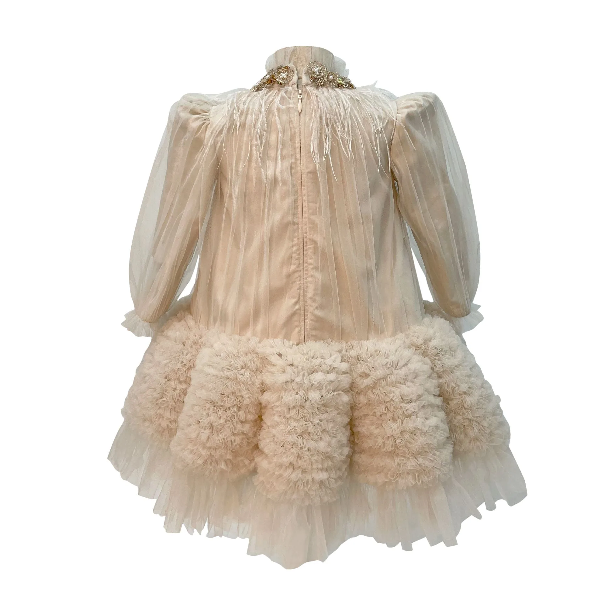 The Camille Tulle Dress (Beige)