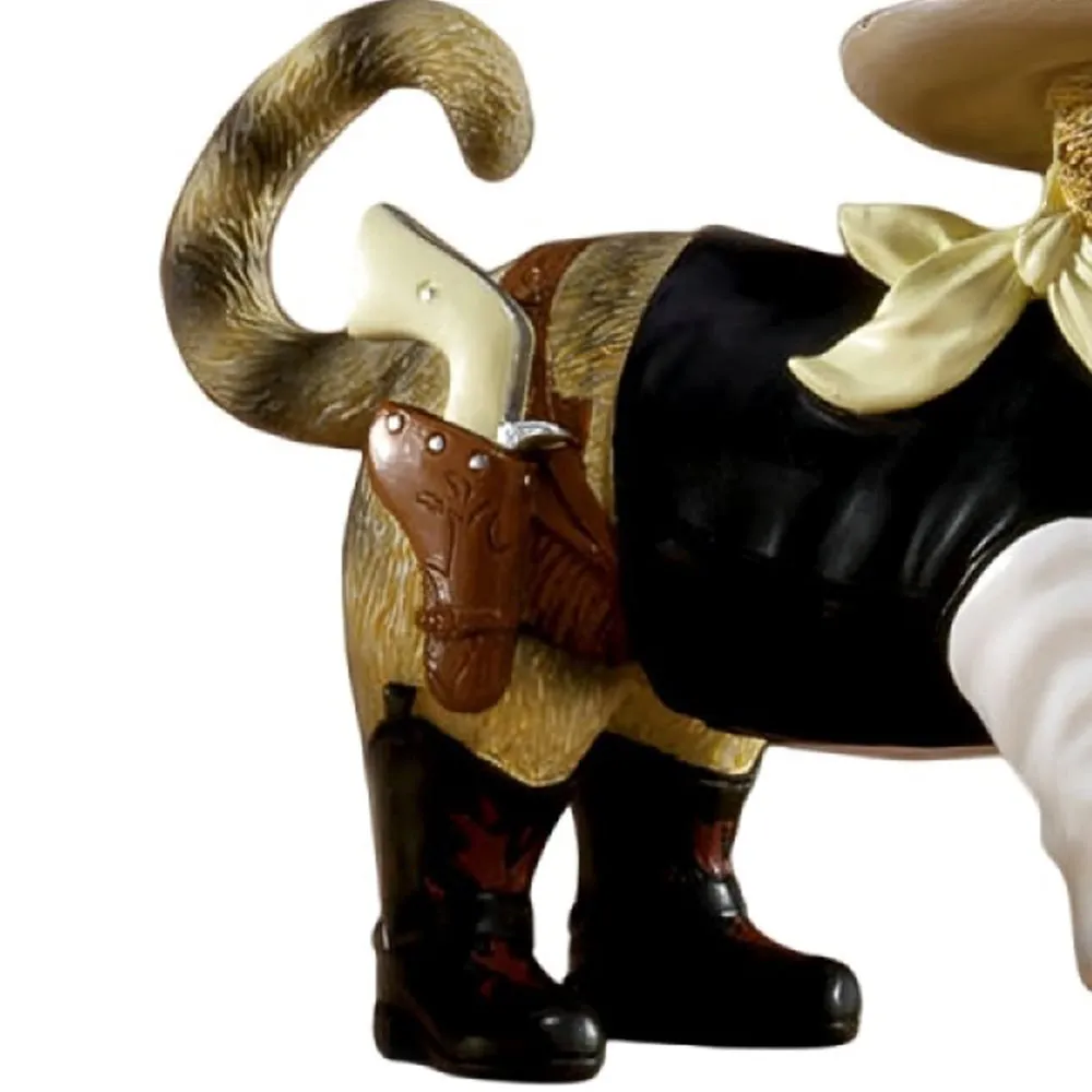 The Hamilton Collection Rebel With A Claws from Spurs 'N Fur Kitty Cowboys Figurine Collection Issue #4 Kitten Figurine 5.25-inches