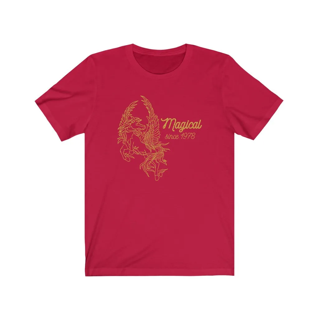 Unique Birthday Shirt Magical Pegasus Customizable Year Flying Horse Mythical Creature Gift For Sister Brother Best friends Bosses Colleagues