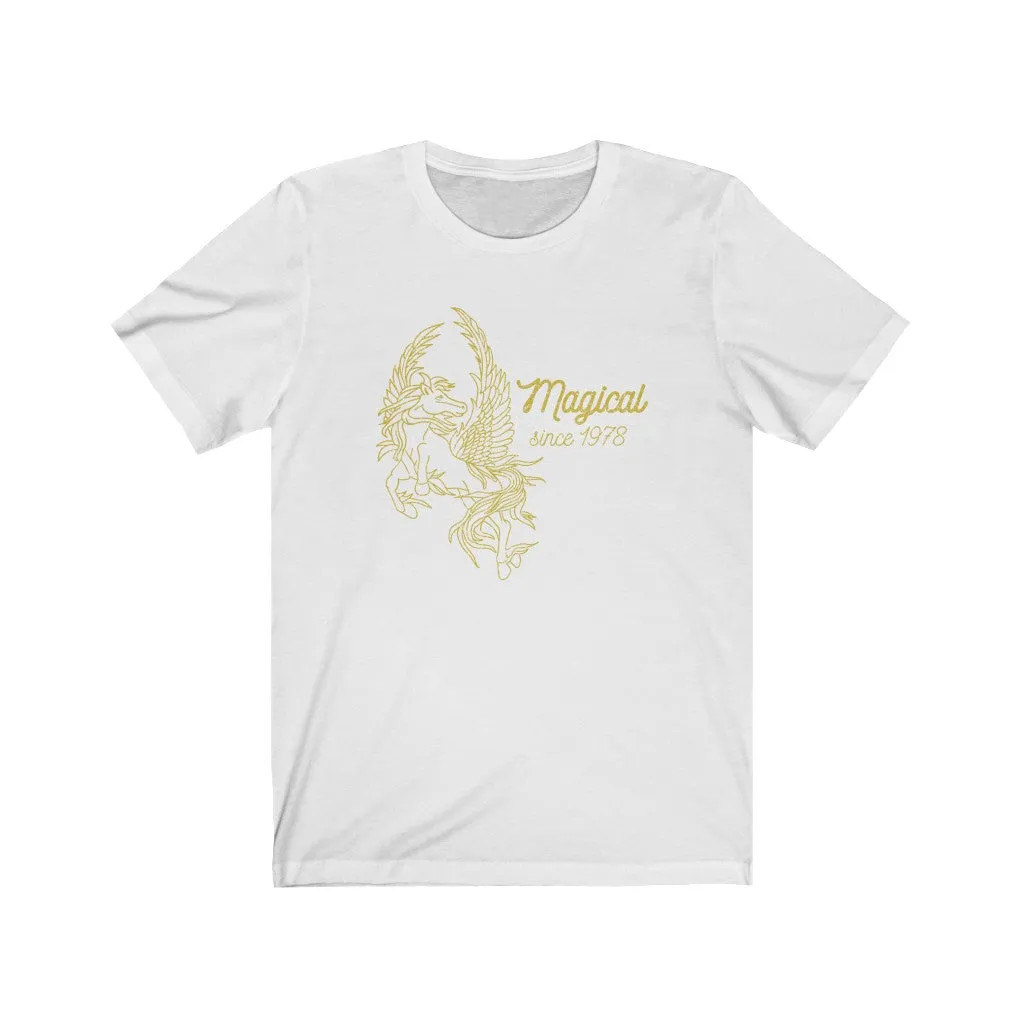 Unique Birthday Shirt Magical Pegasus Customizable Year Flying Horse Mythical Creature Gift For Sister Brother Best friends Bosses Colleagues