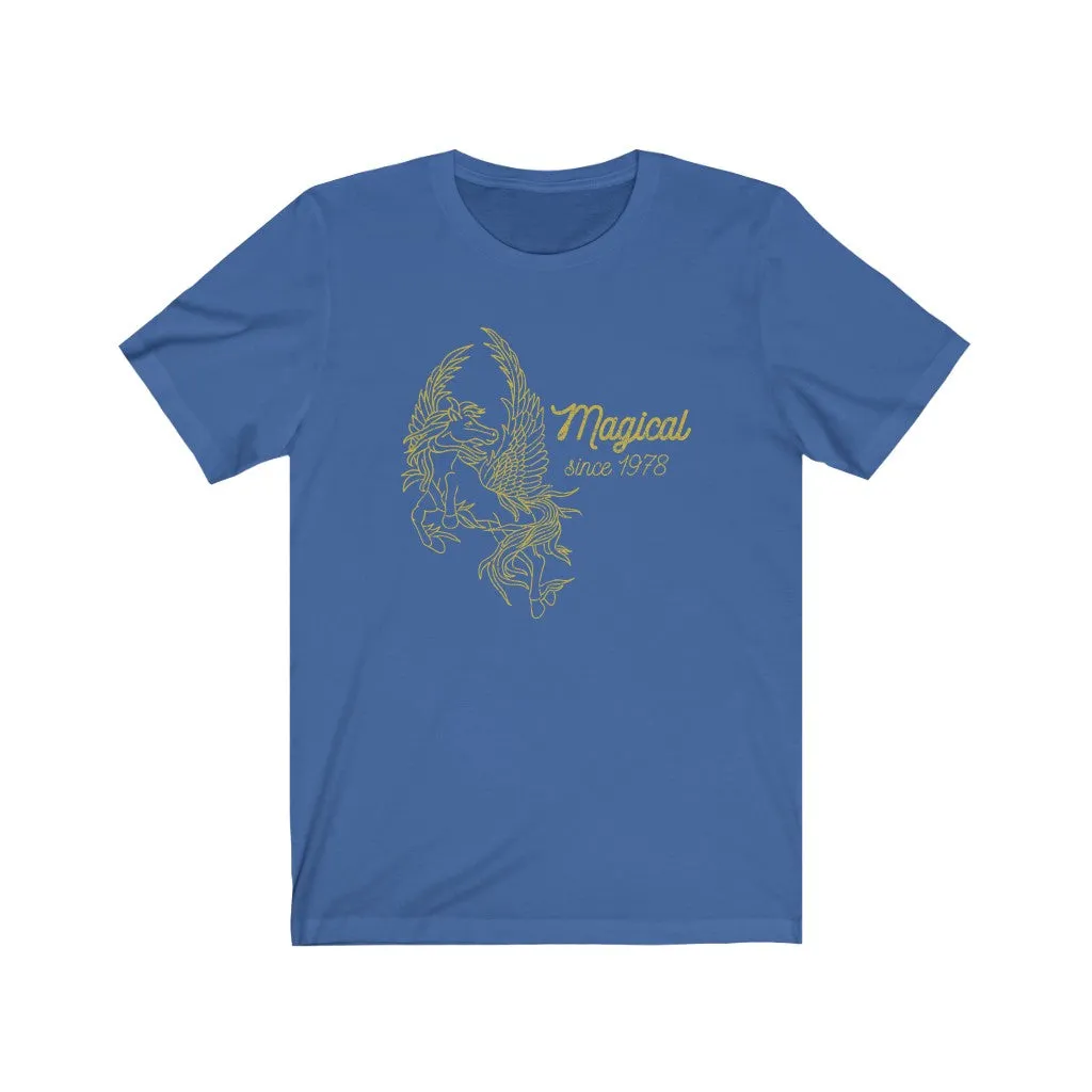 Unique Birthday Shirt Magical Pegasus Customizable Year Flying Horse Mythical Creature Gift For Sister Brother Best friends Bosses Colleagues