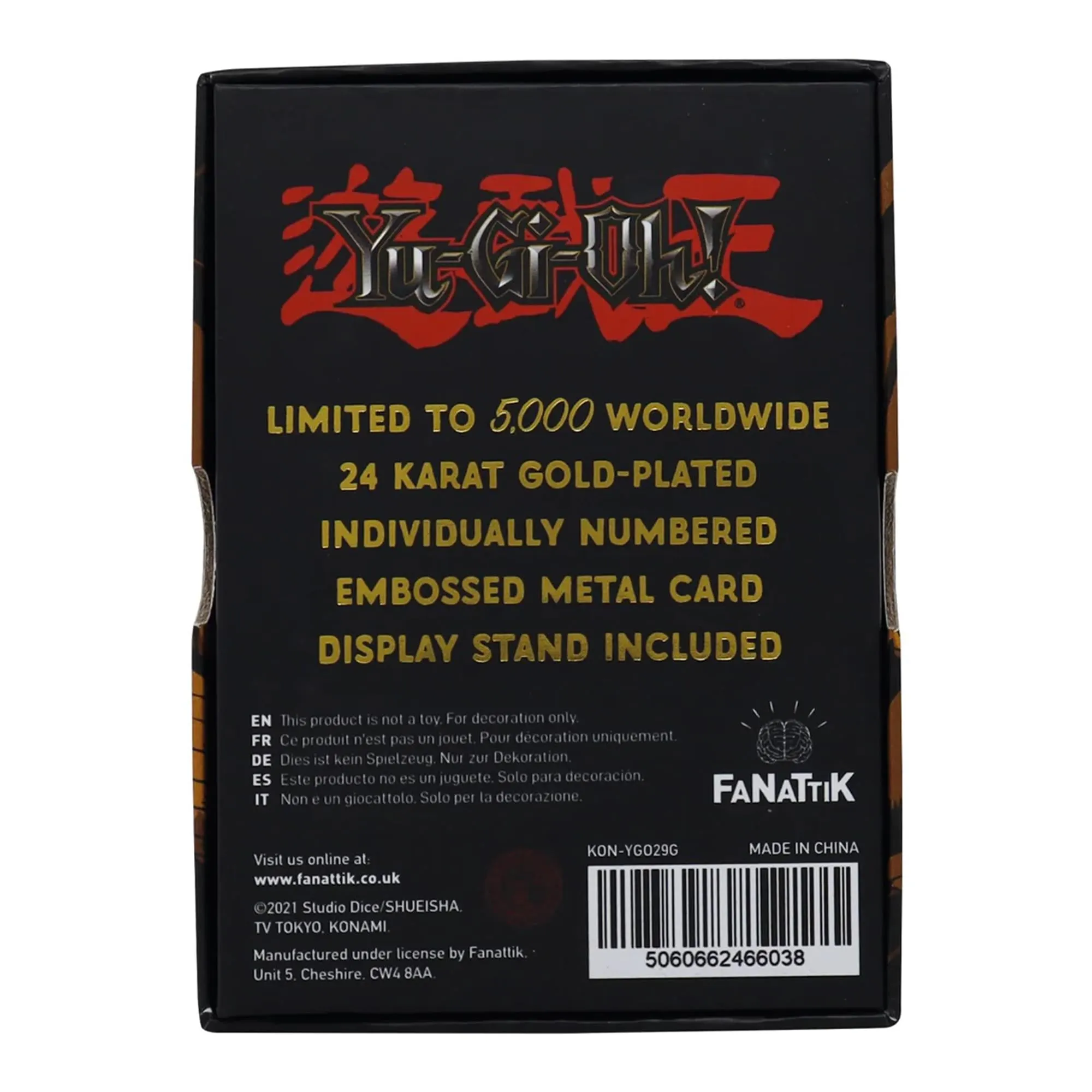 Yu-Gi-Oh! Limited Edition 24k Gold Plated Metal Card | Baby Dragon