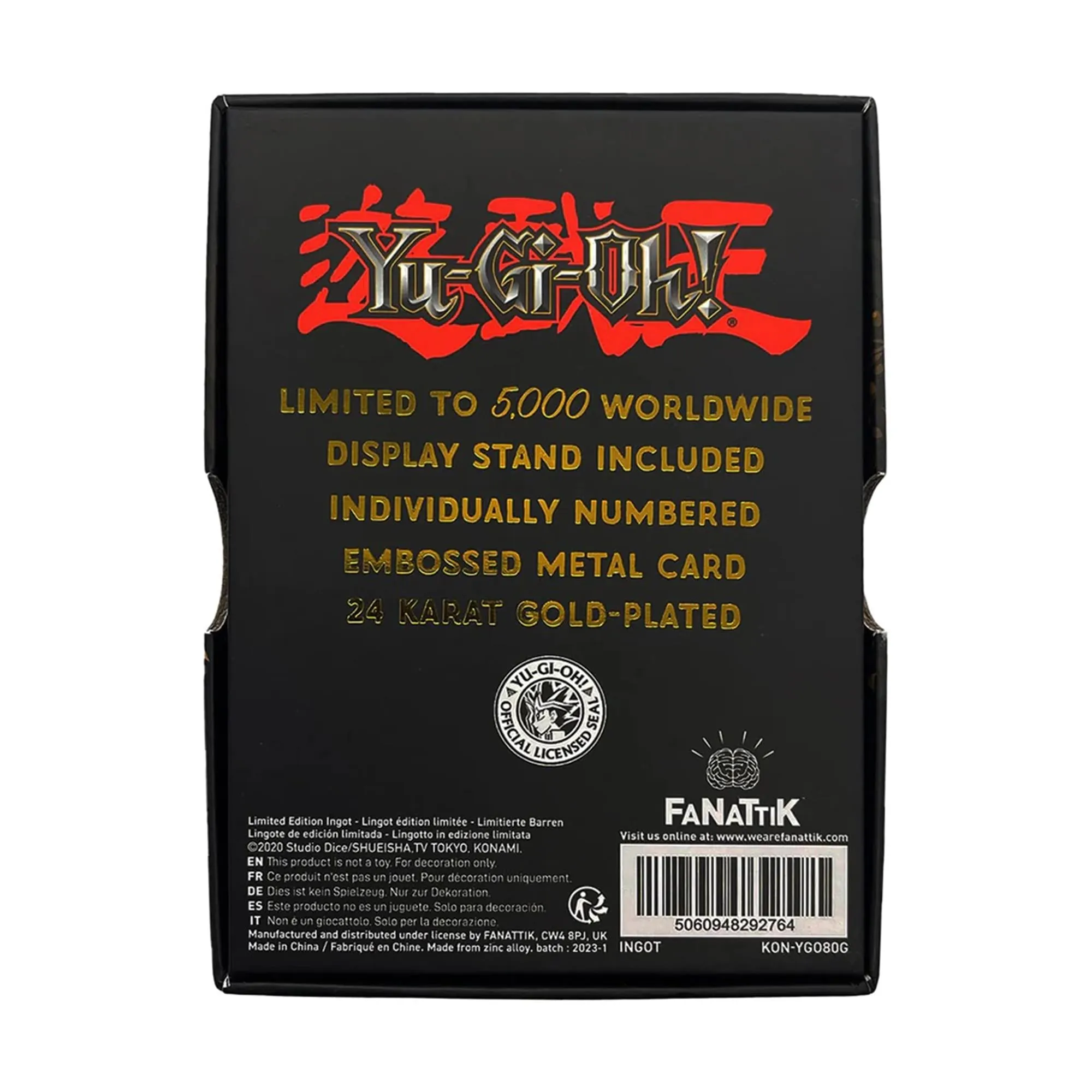 Yu-Gi-Oh! Limited Edition 24k Gold Plated Metal Card | Gandra Dragon