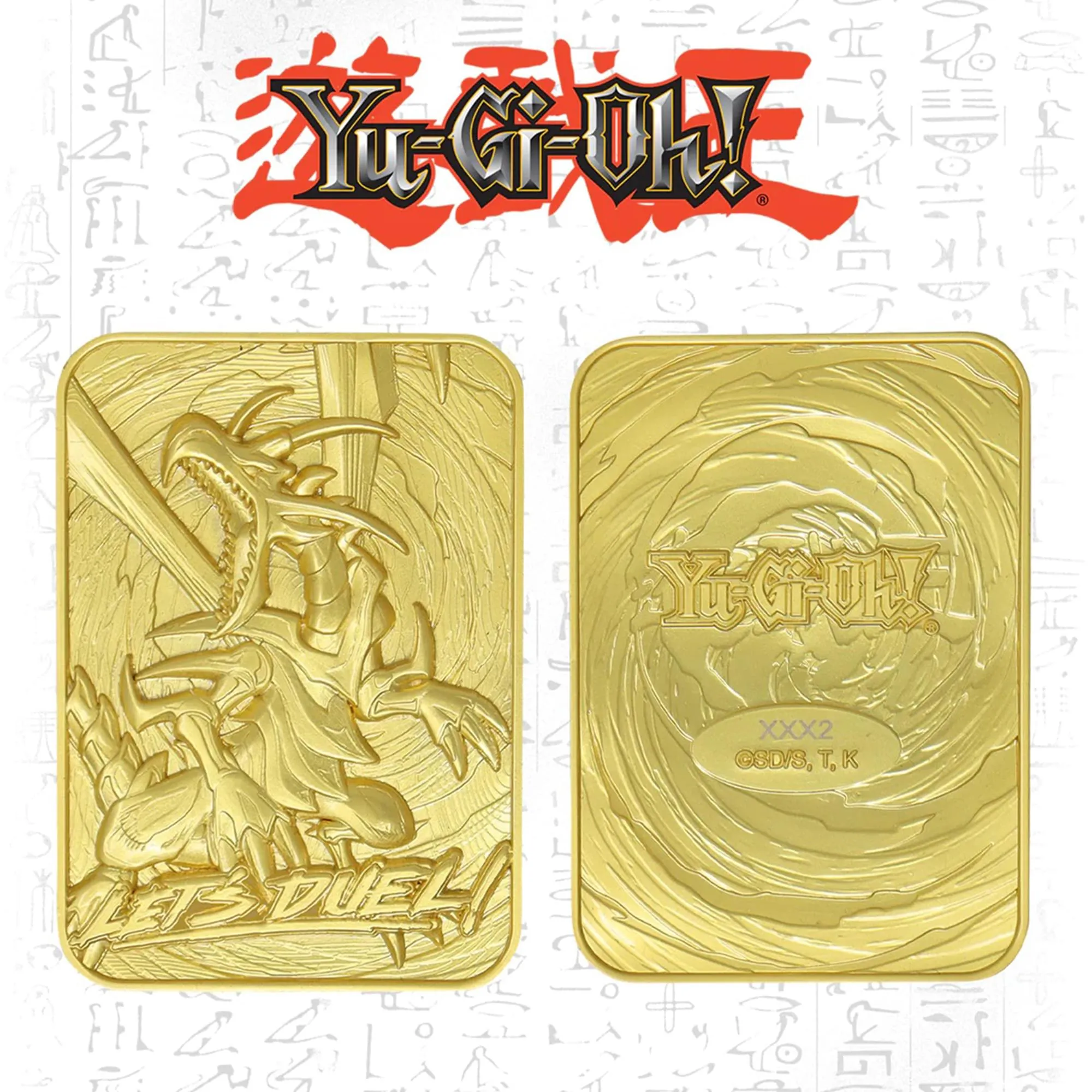 Yu-Gi-Oh! Limited Edition 24k Gold Plated Metal Card | Red Eyes B. Dragon
