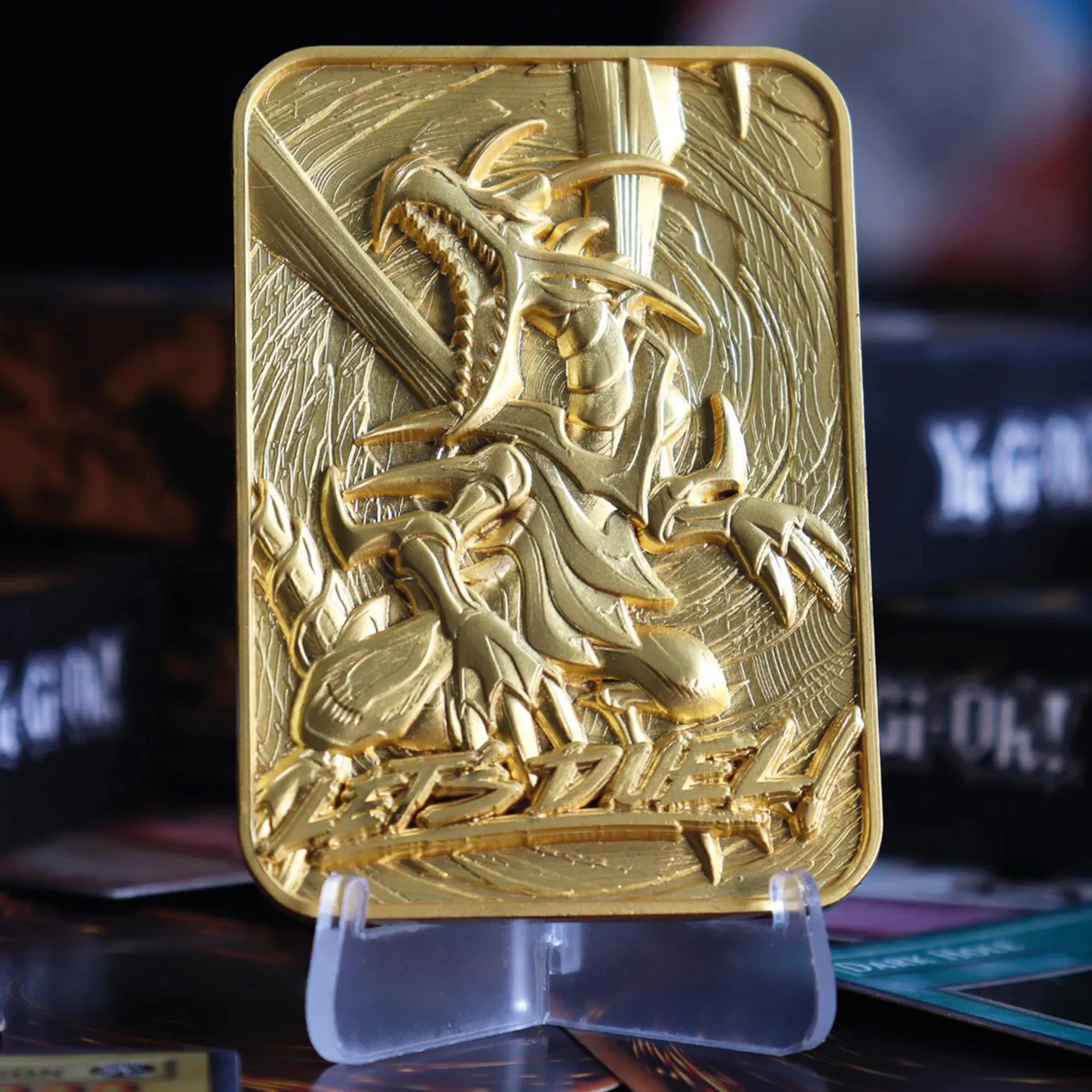 Yu-Gi-Oh! Limited Edition 24k Gold Plated Metal Card | Red Eyes B. Dragon
